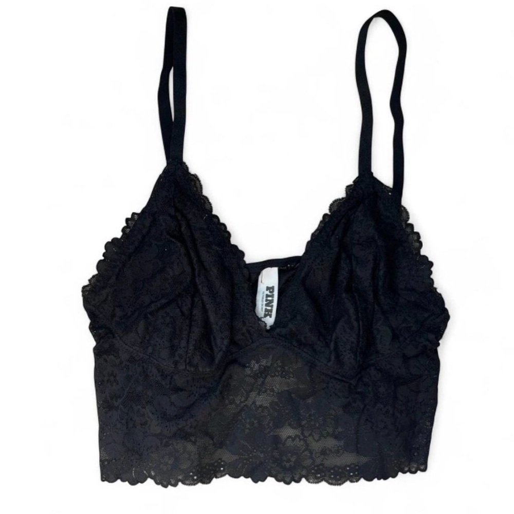 Victoria's Secret PINK black lace bralette